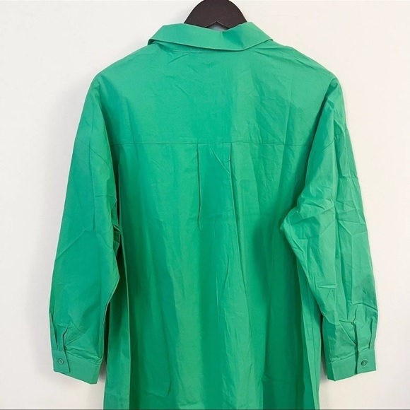 Princess Polly Green Button Front Shirt Dress Size 6 NEW Emersyn Collared - Picture 11 of 12